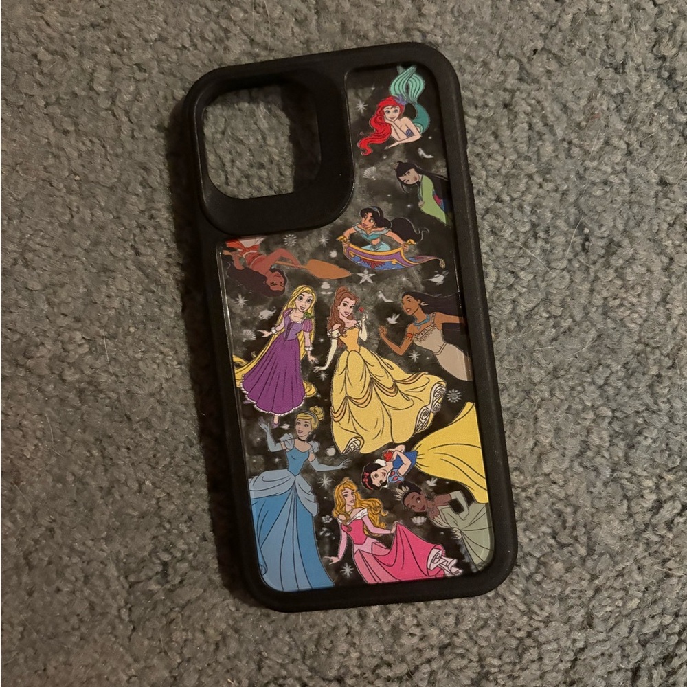 Disney | iPhone 13 princess 3d effect Character Phone Case - Black